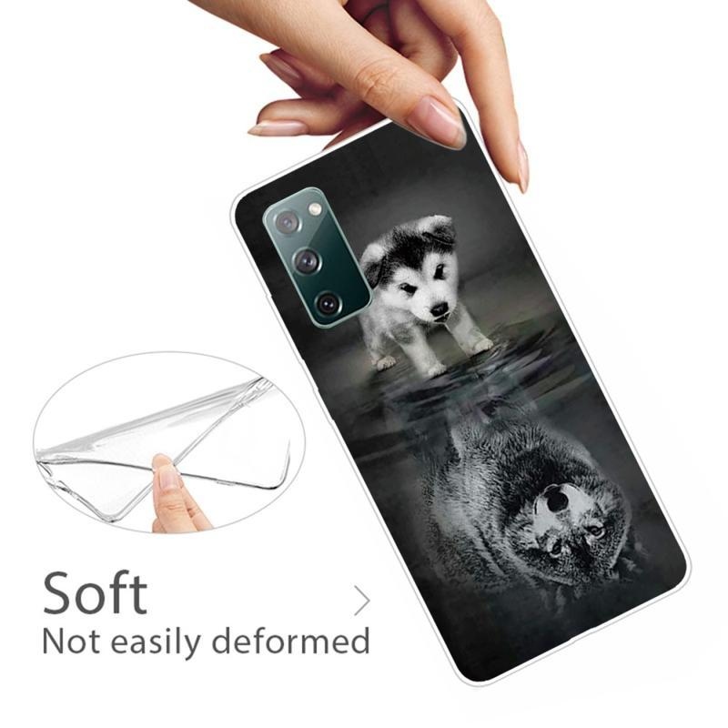 Gél tok Samsung Galaxy S20 FE/S20 FE 5G készülékhez - kutya és farkas tükörkép