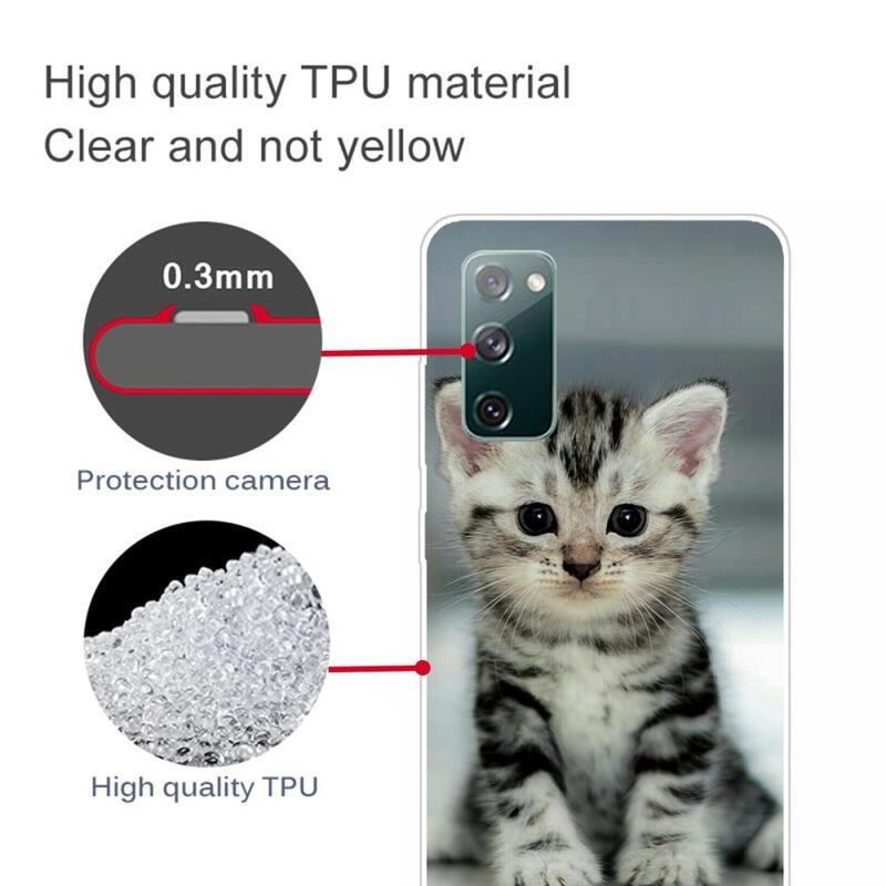 Gél tok nyomtatás Samsung Galaxy S20 FE/S20 FE 5G - aranyos cica