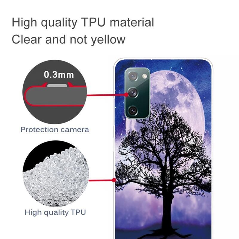 Gél tok nyomtatás Samsung Galaxy S20 FE/S20 FE 5G - fa és hold