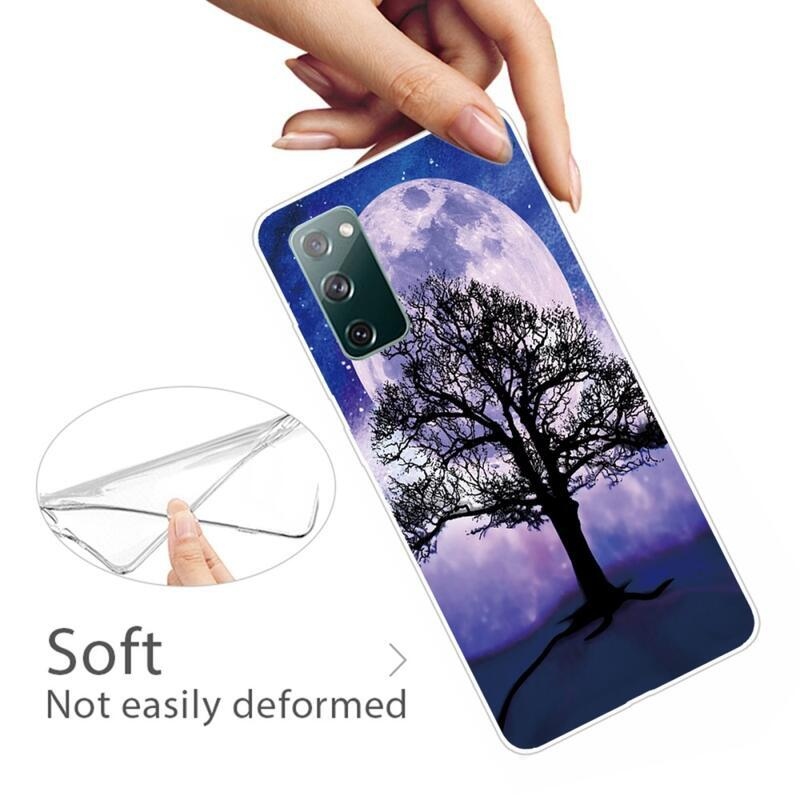 Gél tok nyomtatás Samsung Galaxy S20 FE/S20 FE 5G - fa és hold