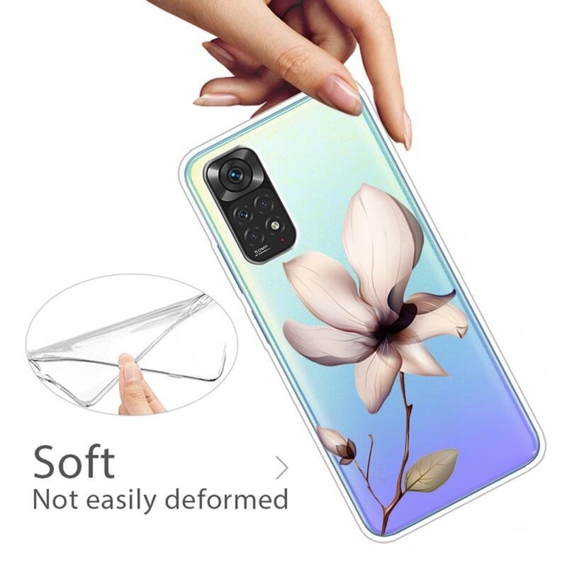 Gél tok a Xiaomi Redmi Note 11 4G/Note 11S 4G készülékhez - rózsaszín virág