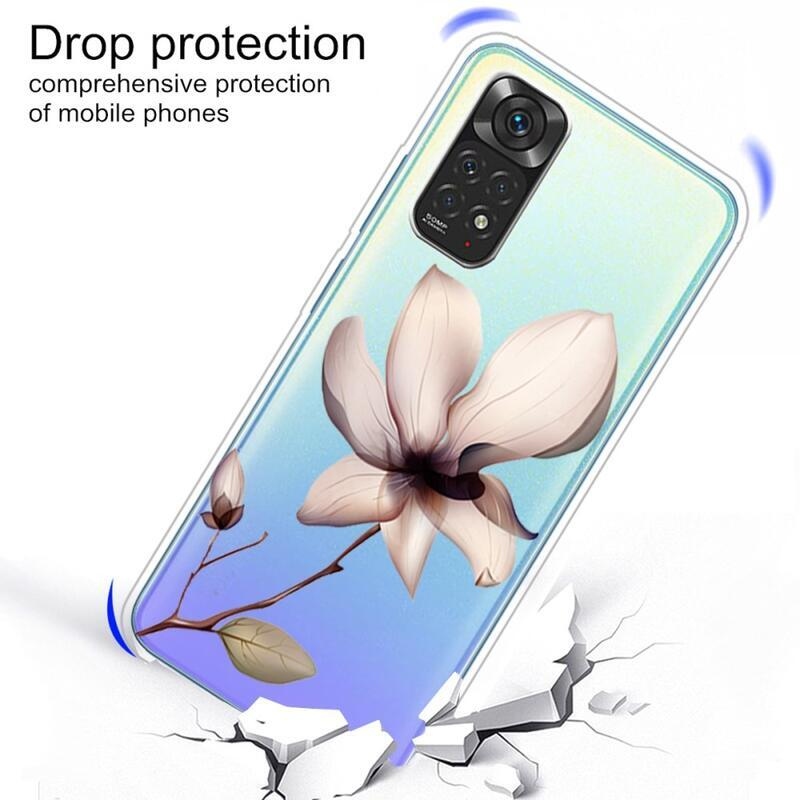 Gél tok a Xiaomi Redmi Note 11 4G/Note 11S 4G készülékhez - rózsaszín virág