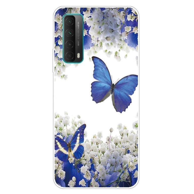 Gél tok nyomtatás Huawei P Smart 2021 - kék pillangókhoz