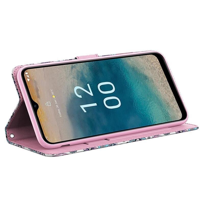 Nyomtatott könyvtáska Nokia G22 készülékhez - kasmír minta