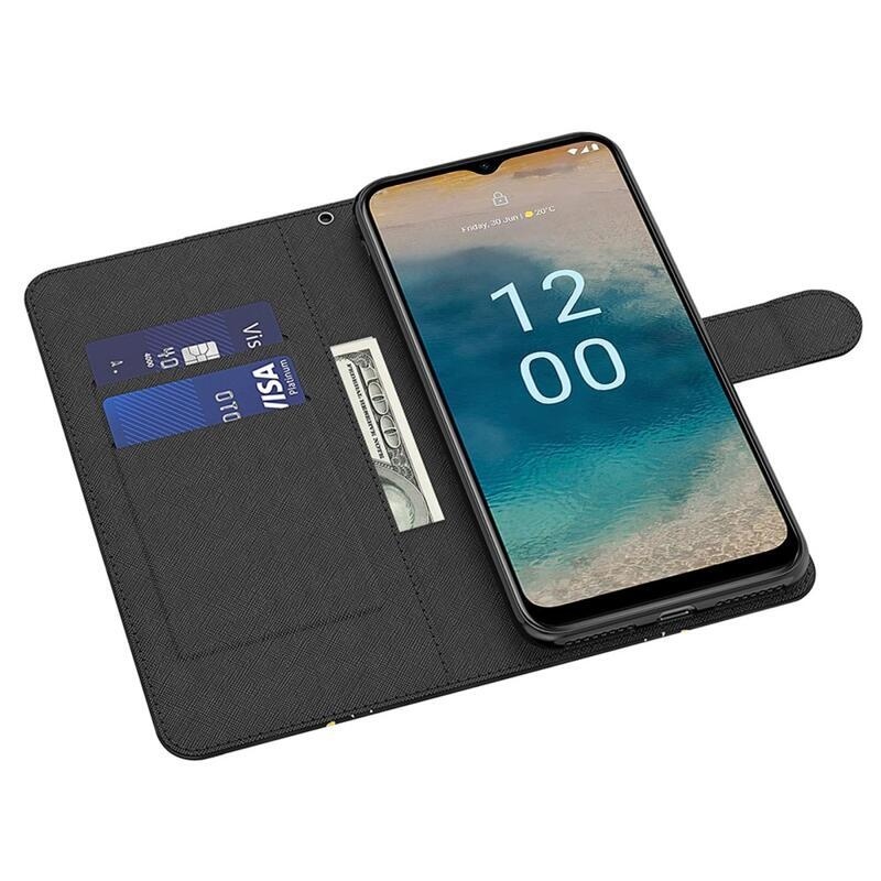 Nyomtatott könyv tok Nokia G22-hez - cica és tigris tükörkép