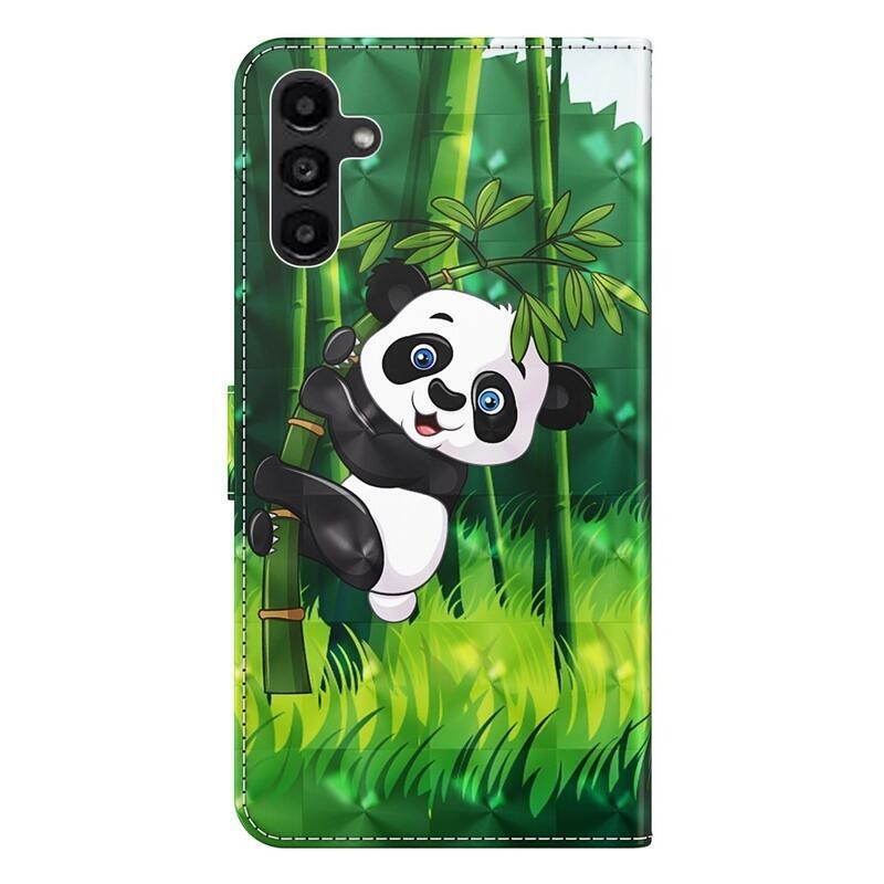 Nyomtatott könyv tok Samsung Galaxy A54 5G - panda a bambuszon