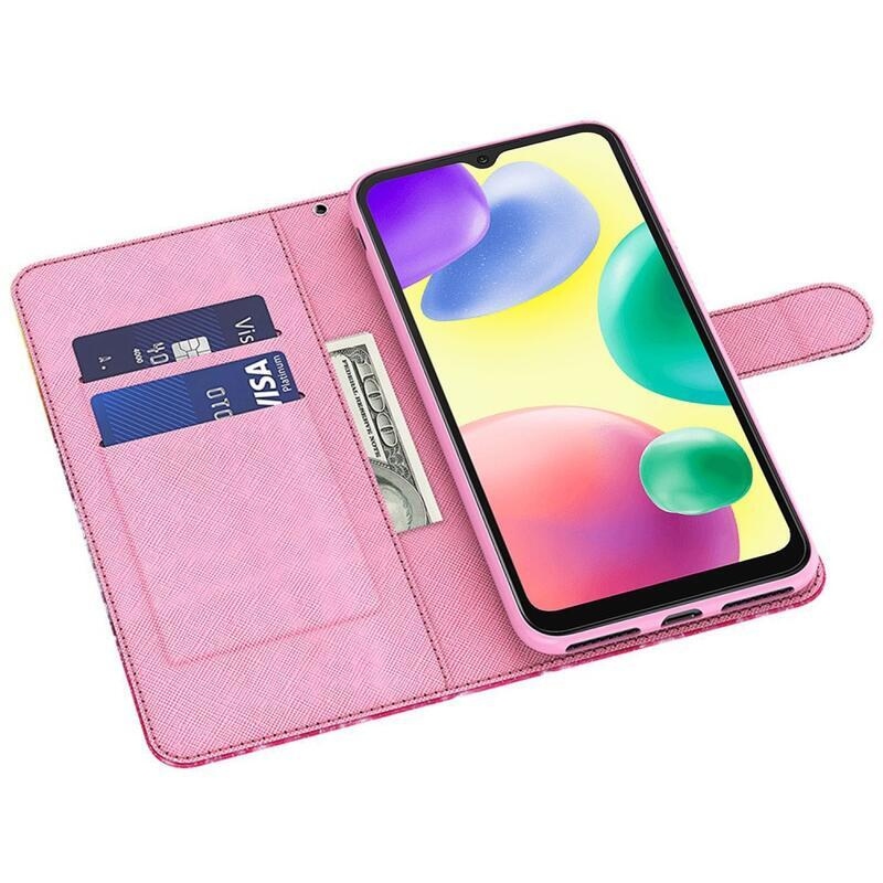 Nyomtatott könyv tok Xiaomi Redmi 10A - kék pillangókhoz