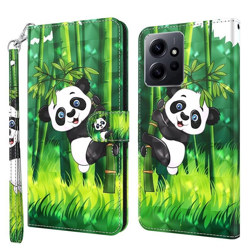 Nyomtatott könyv tok Xiaomi Redmi Note 12 4G - panda a bambuszon