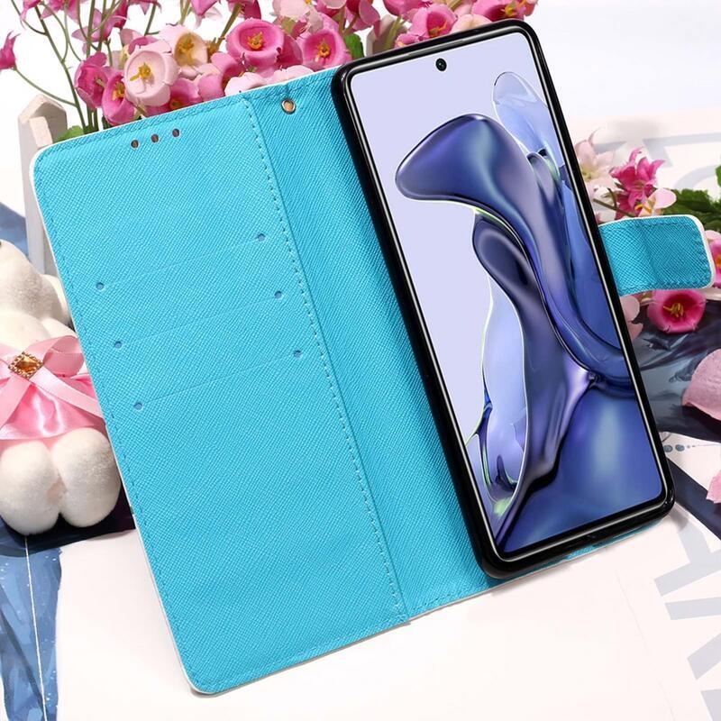 Nyomtatás pénztárca tok Xiaomi 11T/11T Pro - gyémánt pillangó