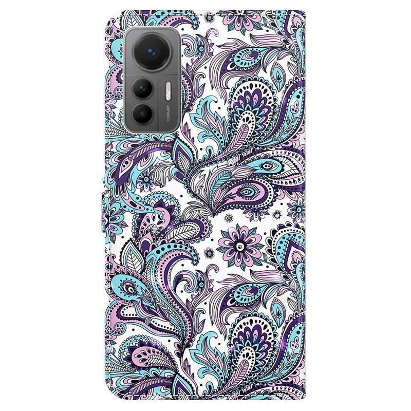 Nyomtatott pénztárca tok Xiaomi 12 Lite-hoz - kasmír minta