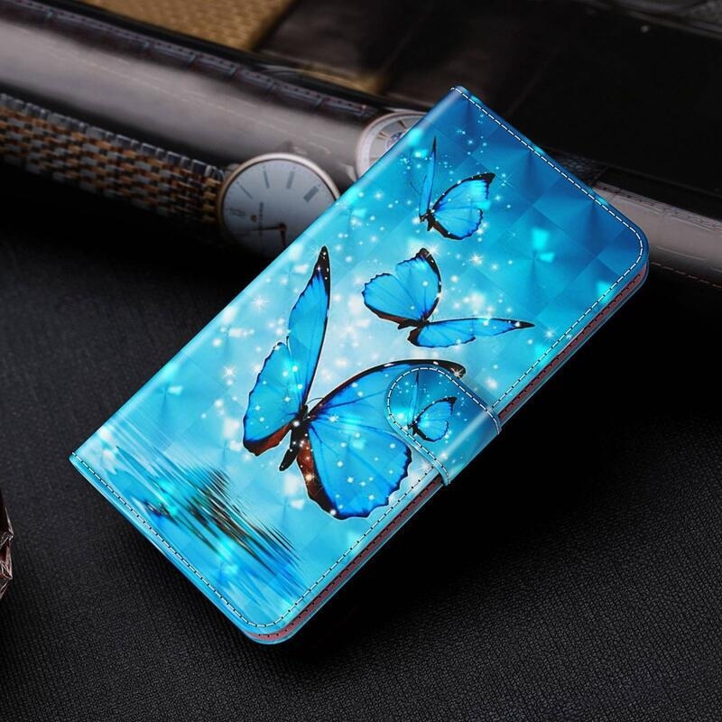 Nyomtatott pénztárca tok Xiaomi 12 Lite-hoz - kék pillangók