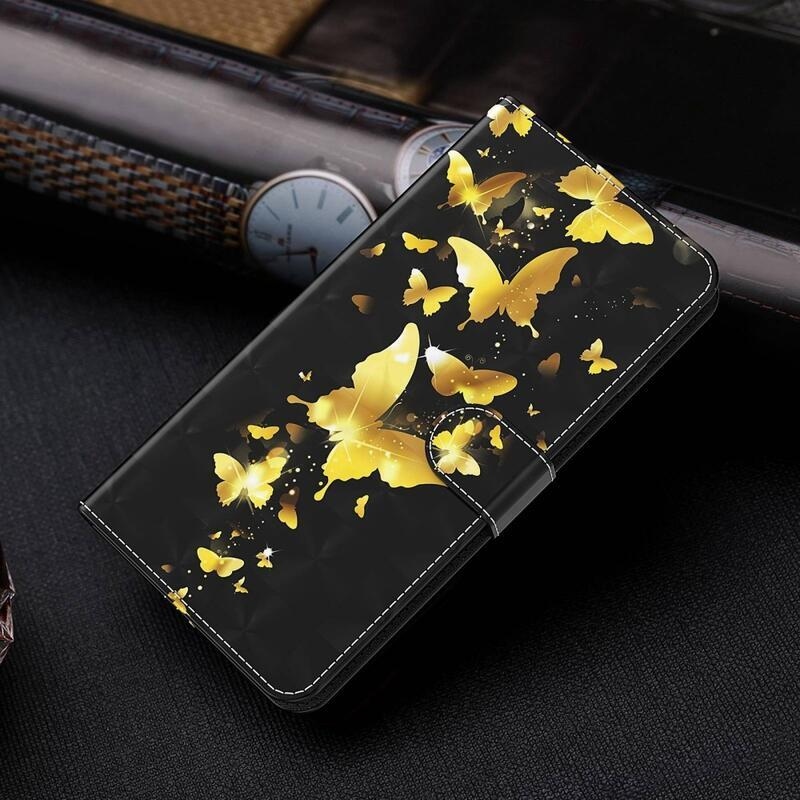Nyomtatott pénztárca tok Xiaomi 12 Lite - arany pillangókhoz