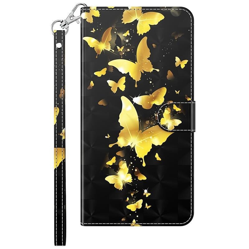 Nyomtatott pénztárca tok Xiaomi 12 Lite - arany pillangókhoz