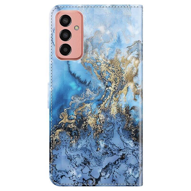 Nyomtatott pénztárca tok Samsung Galaxy M13-hoz - absztrakt minta