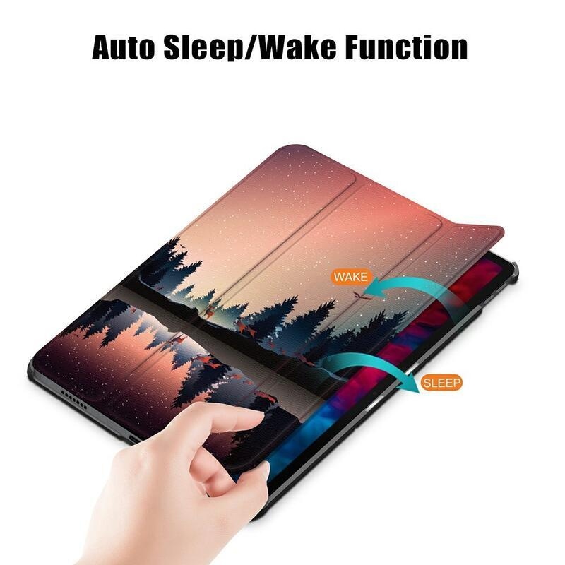 Nyomtatható pozícionálható tok Lenovo Tab P11 Pro - erdő