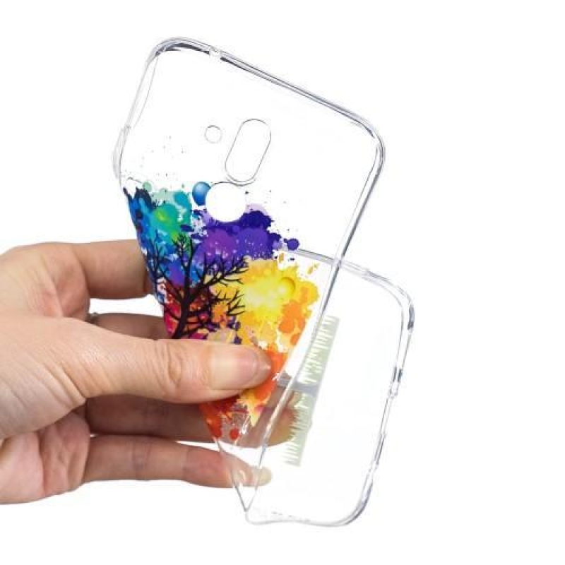 Nyomtatott szilikon tok a Huawei Mate 20 Lite mobilhoz - színes fa