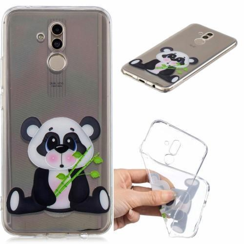 Nyomtatott szilikon tok a Huawei Mate 20 Lite mobilhoz - bambusz pandával