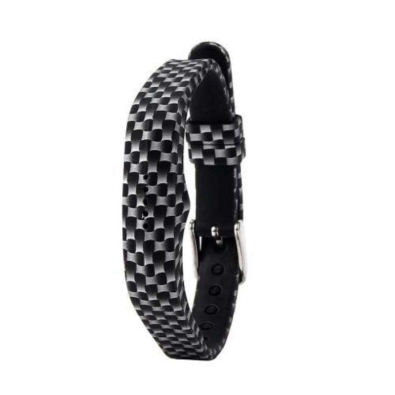 Nyomtatott szilikon szíj Fitbit Flex 2 - fekete-fehér minta