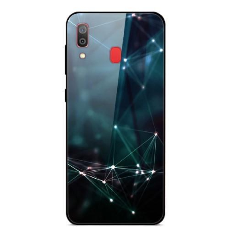 Nyomtató zselés tok üveg hátlappal Samsung Galaxy A30 / A20 - csillagok
