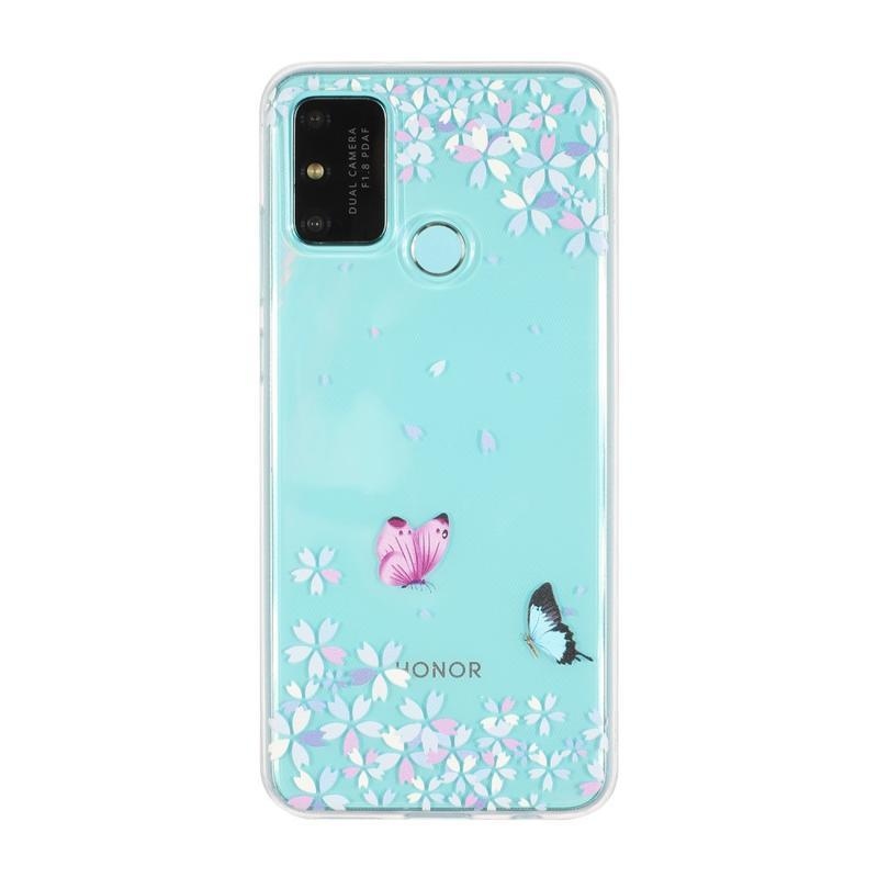 Printy zselés tok Honor 9A - pillangó és virág