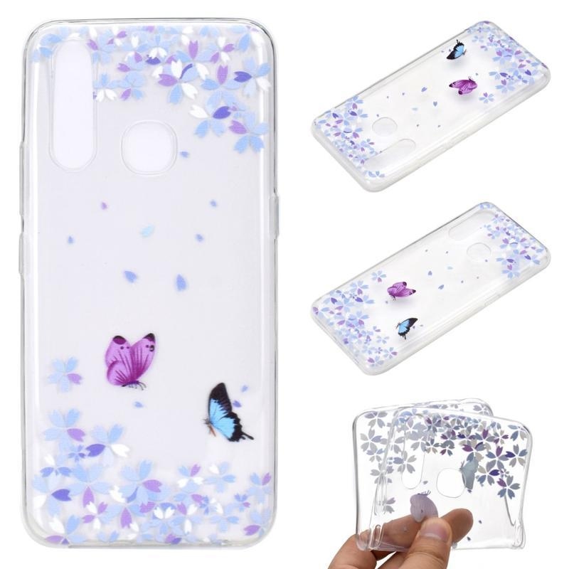 Printy zselés tok mobil Huawei P40 Lite E - pillangók és virágok
