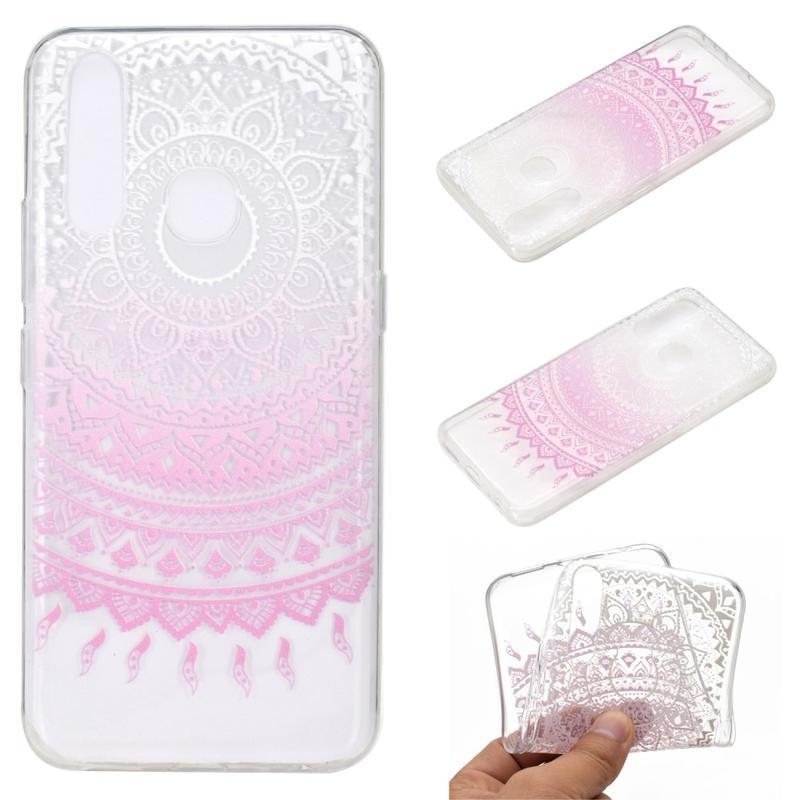 Printy zselés tok mobil Huawei P40 Lite E - rózsaszín mandala