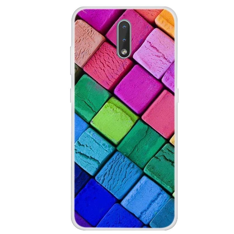 Printy zselés tok Nokia 2.3 mobiltelefonhoz - színes kockák