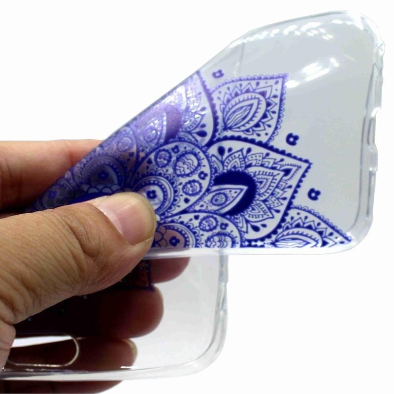 Printy zselés tok Xiaomi Redmi 6A - lila virágok