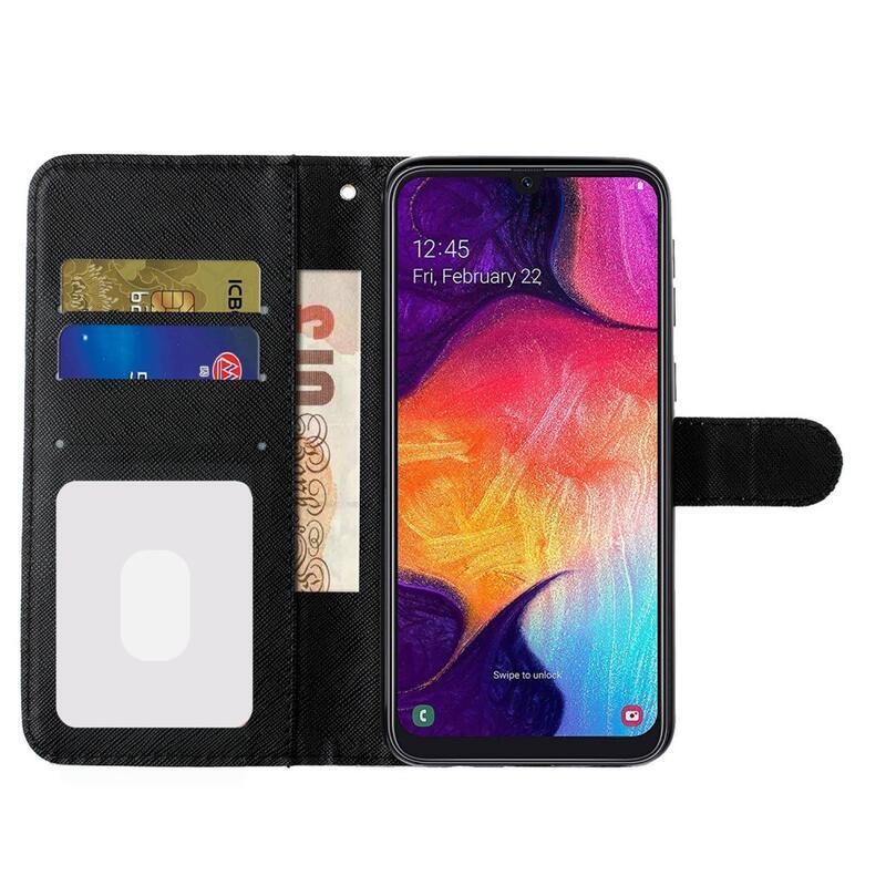 Printy pénztárca tok Samsung Galaxy A02s készülékhez (164.2x75.9x9.1mm) - leopárd színű