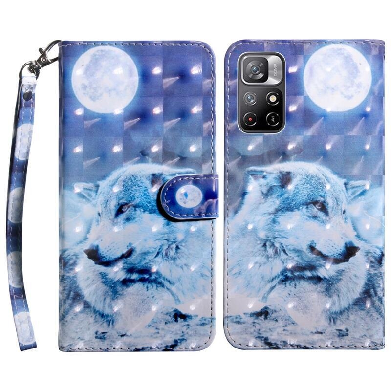 Printy pénztárca tok Xiaomi Poco M4 Pro 5G/Redmi Note 11S 5G - polar wolf