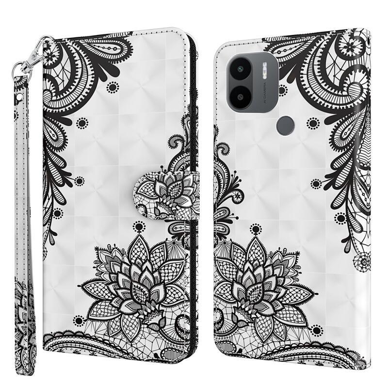 Printy pénztárca tok Xiaomi Redmi A1+/A2+ - csipke virág