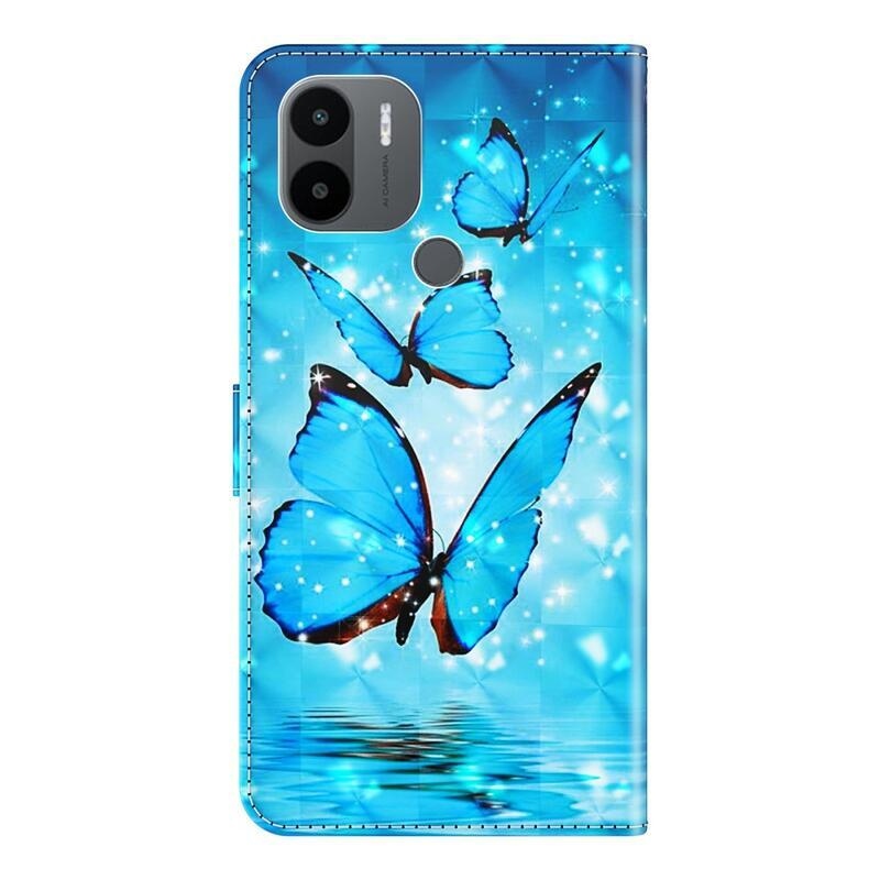 Printy pénztárca tok Xiaomi Redmi A1+/A2+ - kék pillangókhoz