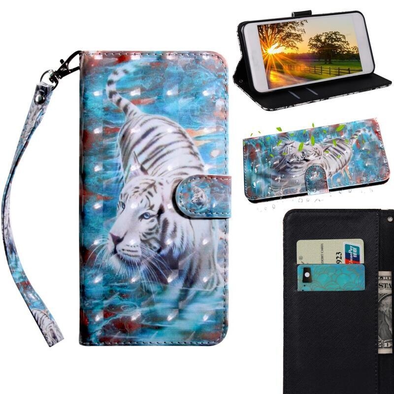 Printy pénztárca tok iPhone 13 Pro Max készülékhez - fehér tigris