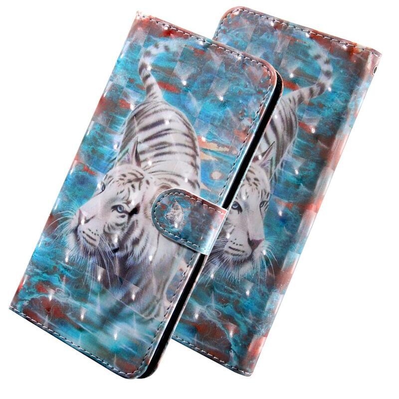 Printy pénztárca tok iPhone 13 Pro Max készülékhez - fehér tigris