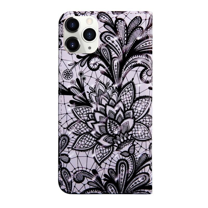 Printy pénztárca tok iPhone 13 Pro Max készülékhez - fekete virág