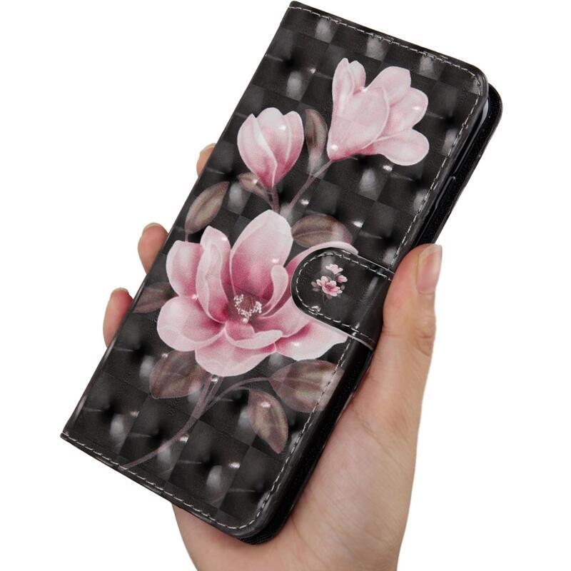 Printy pénztárca tok iPhone 13 Pro Max készülékhez - rózsaszín virág