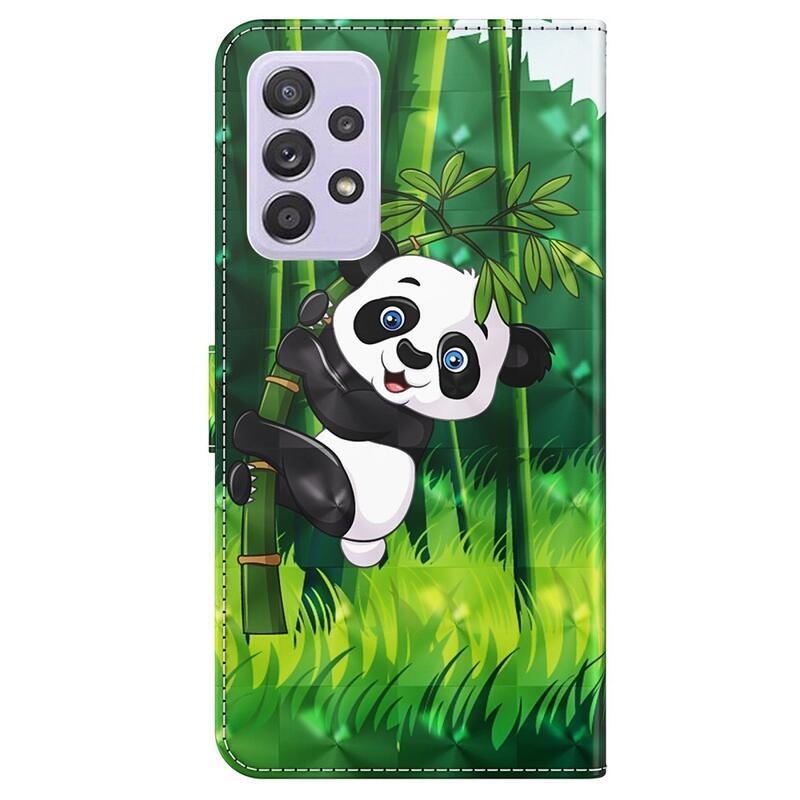 Printy pénztárca tok samsung Galaxy A33 5G - panda a bambuszon