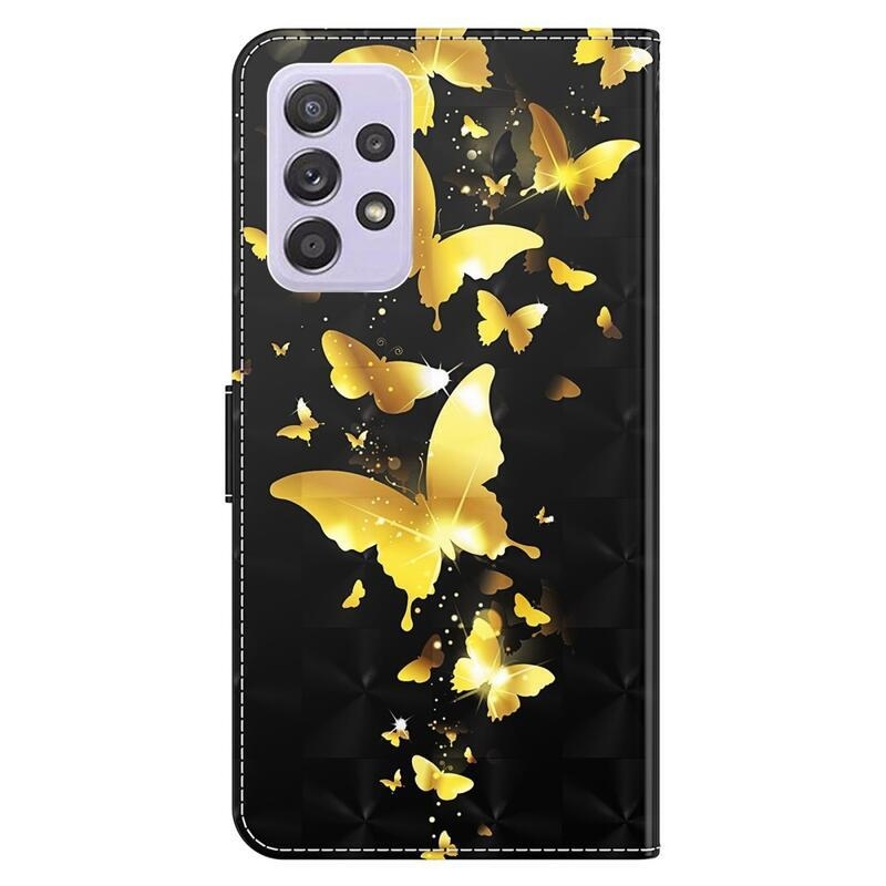 Printy pénztárca tok samsung Galaxy A33 5G - arany pillangókhoz