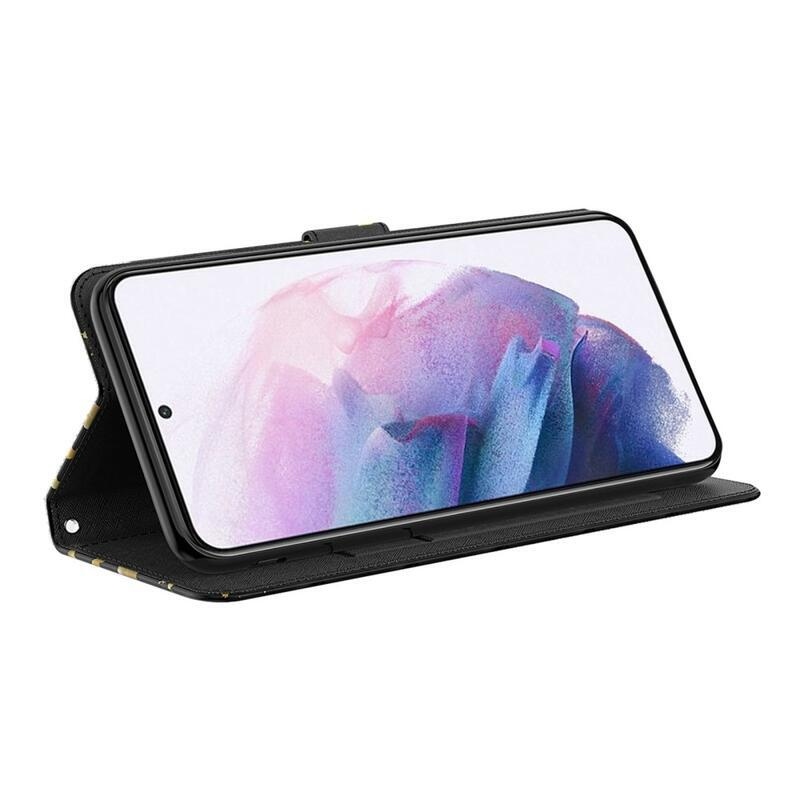 Printy pénztárca tok samsung Galaxy A33 5G - arany pillangókhoz