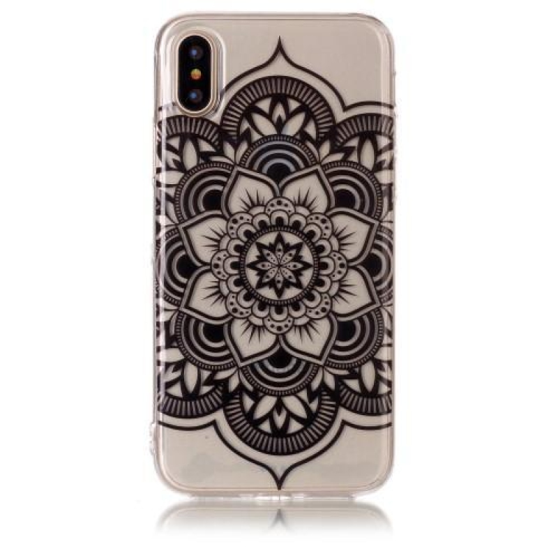 Printy átlátszó zselés tok iPhone X készülékhez - lótusz - átlátszó