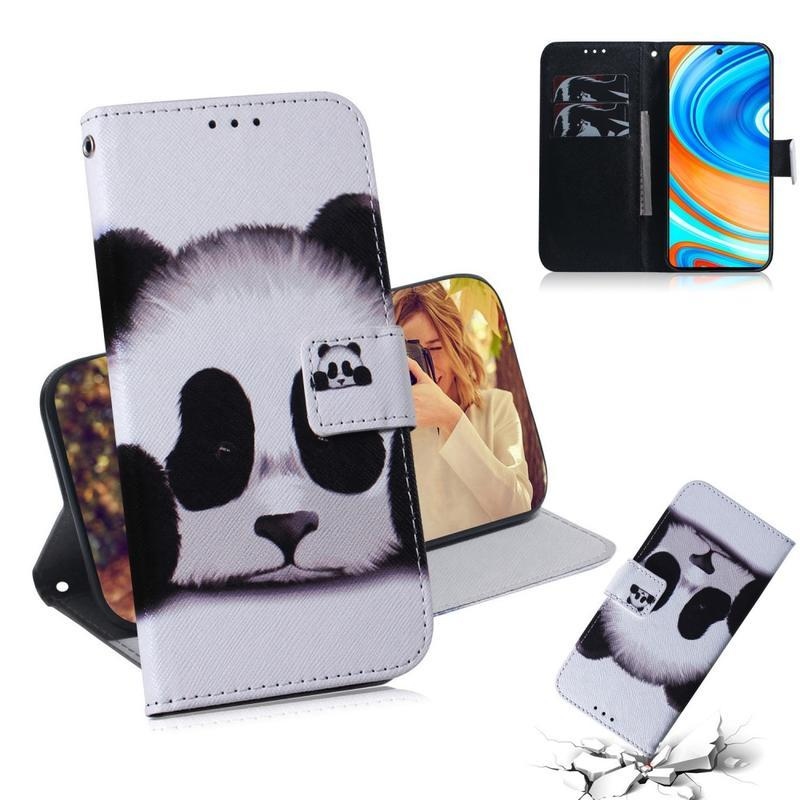 Printy PU bőr pénztárca tok Xiaomi Redmi Note 9 Pro/Note 9S - panda