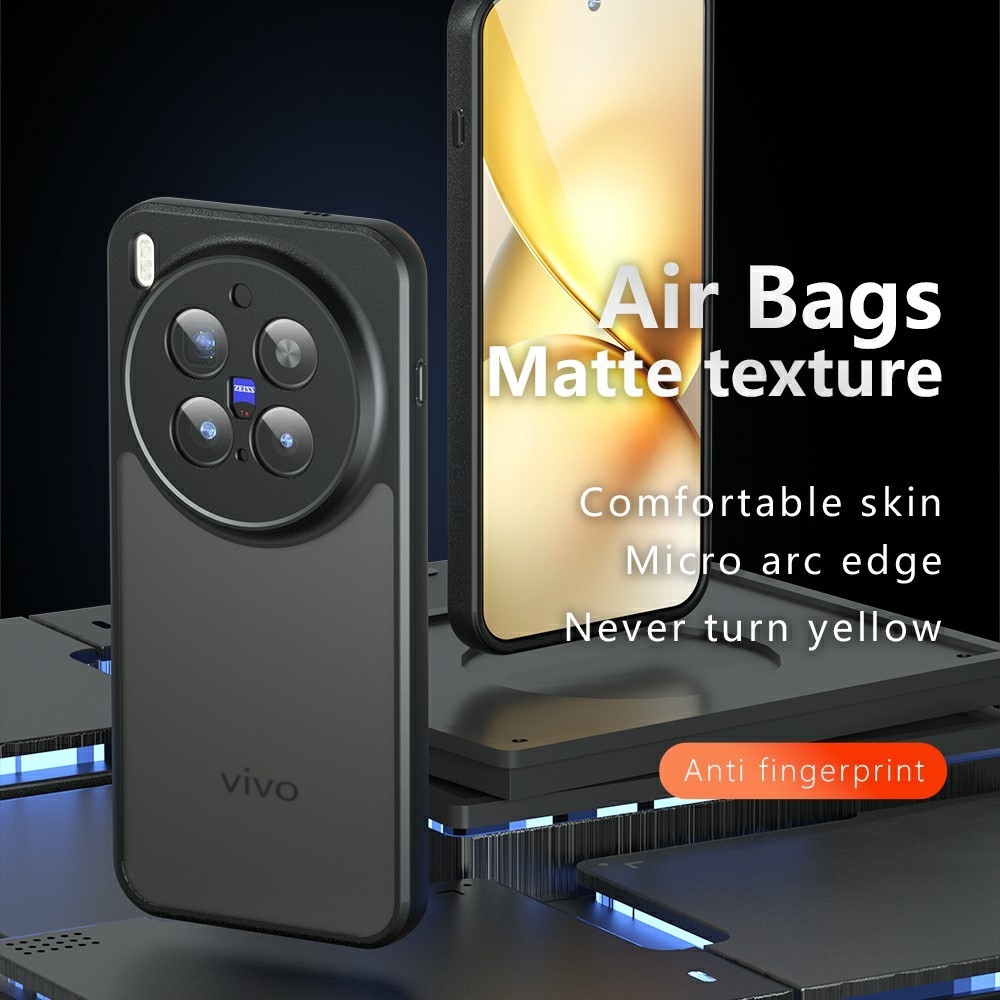 Zselés tok fix hátlappal a Vivo X300 Pro 5G készülékhez - fekete