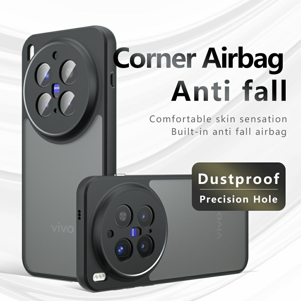 Zselés tok fix hátlappal a Vivo X300 Pro 5G készülékhez - fekete