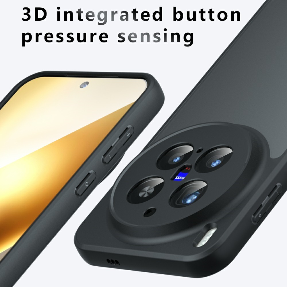 Zselés tok fix hátlappal a Vivo X300 Pro 5G készülékhez - fekete