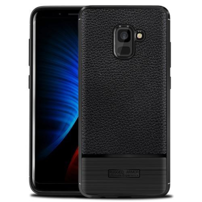 ProtectTexture zselés tok Samsung Galaxy A8 Plus (2018) - fekete