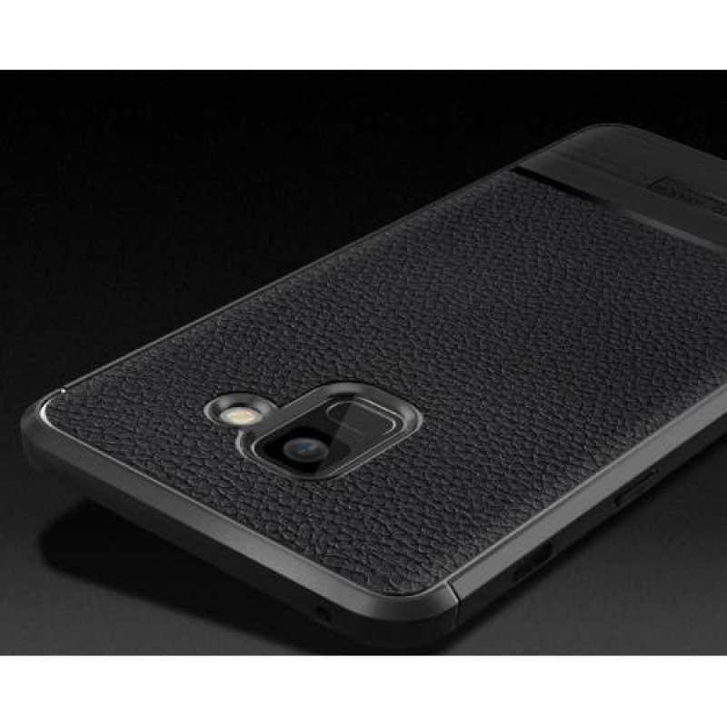 ProtectTexture zselés tok Samsung Galaxy A8 Plus (2018) - fekete