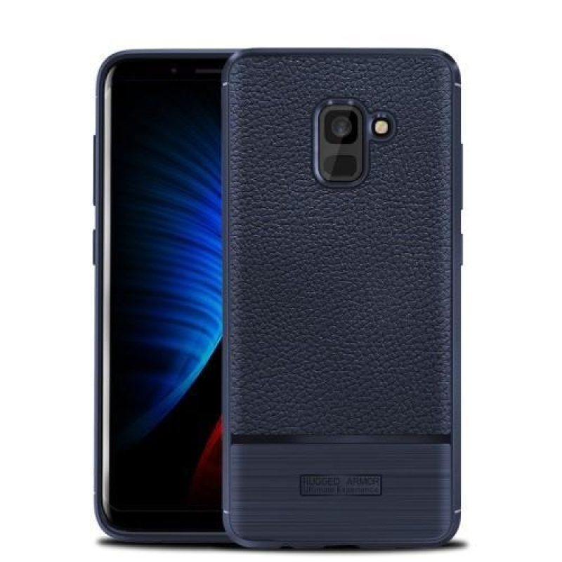 ProtectTexture zselés tok Samsung Galaxy A8 Plus (2018) - sötétkék