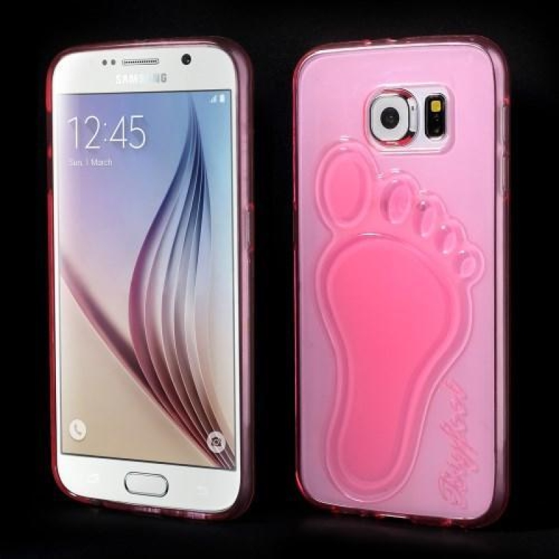 Csúszásgátló zselés borítás Samsung Galaxy S6-hoz - rózsaszínű
