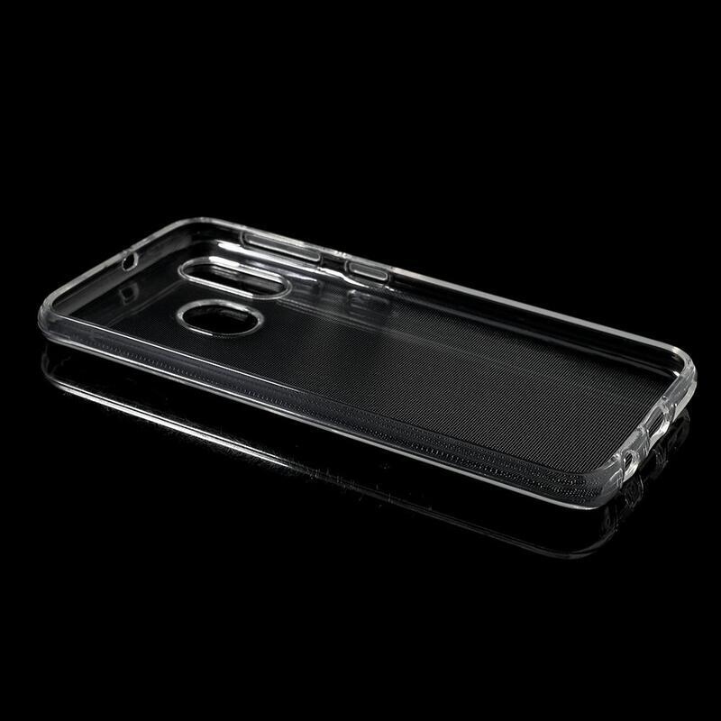 Átlátszó zselés tok Samsung Galaxy A40 mobiltelefonhoz - átlátszó