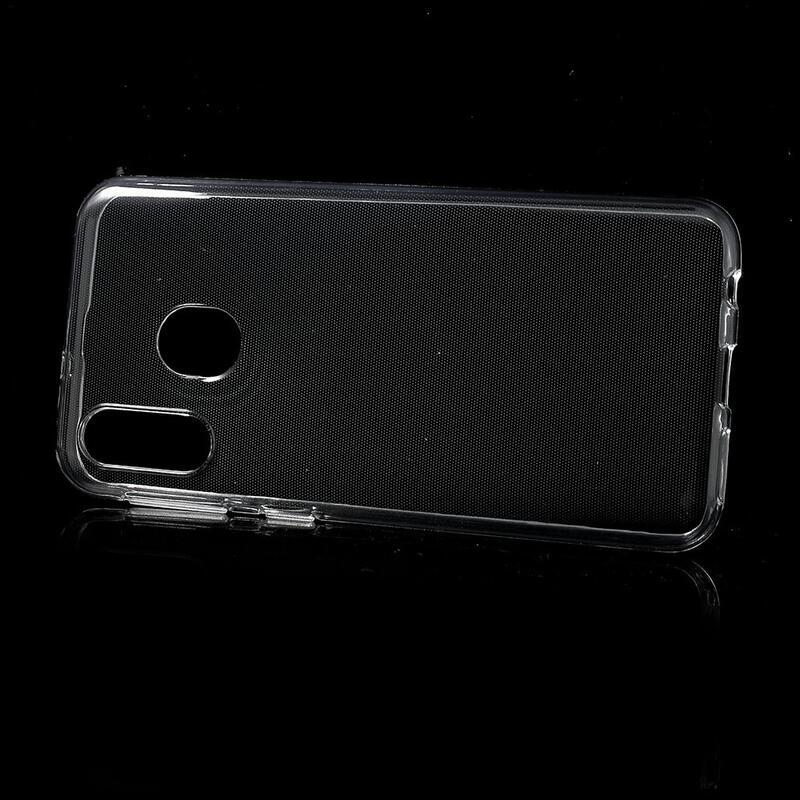 Átlátszó zselés tok Samsung Galaxy A40 mobiltelefonhoz - átlátszó